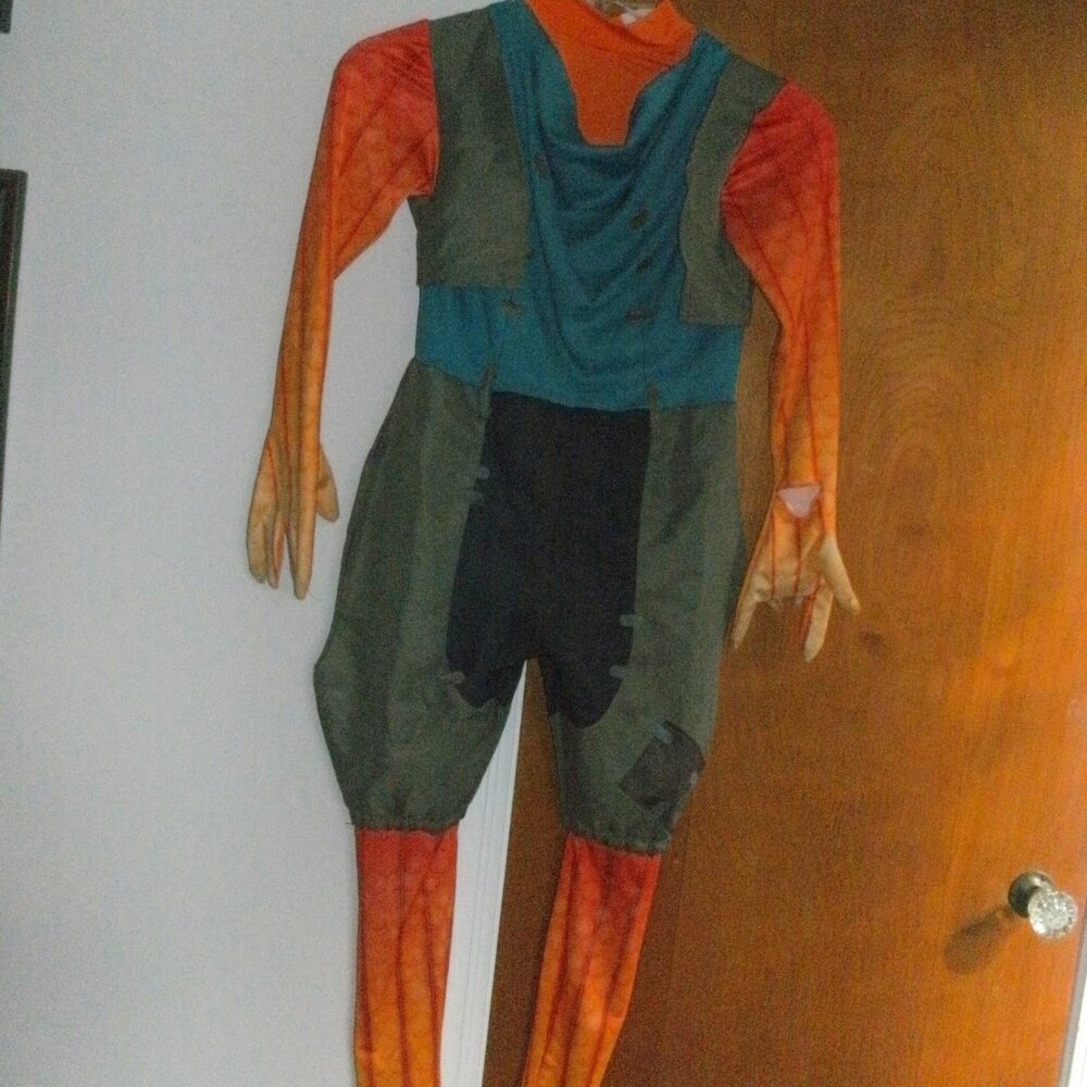 Fortnite Fishstick Cosplay Halloween Costume One Piece Body Suit child size M